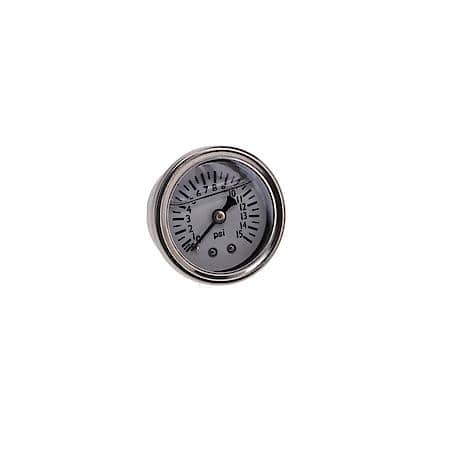 Liquid-Filled 0-15 PSI Fuel Pressure Gauge - Chrome