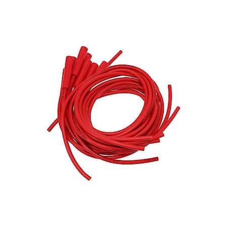 8.5mm Universal Red Ignition Wires with Straight Plug Boots