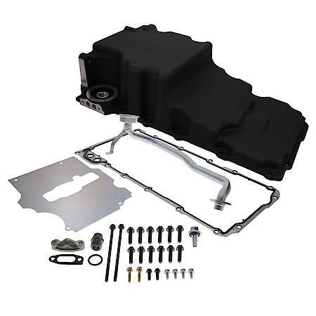 Black Aluminum Low-profile Retro-fit LS 5.5 Quart Oil Pan.