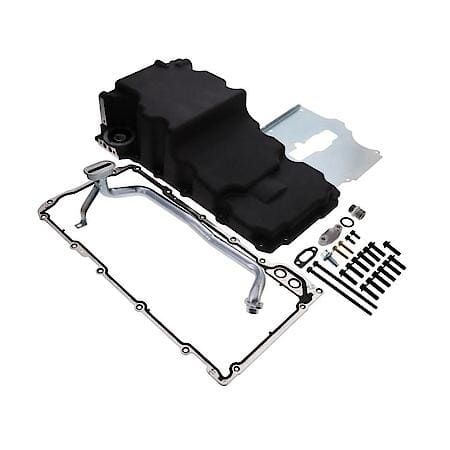 Black Aluminum Low-profile Retro-fit LS 5.5 Quart Oil Pan.