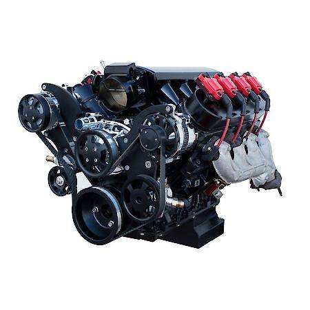 LS Serpentine Front Drive System, Black Finish