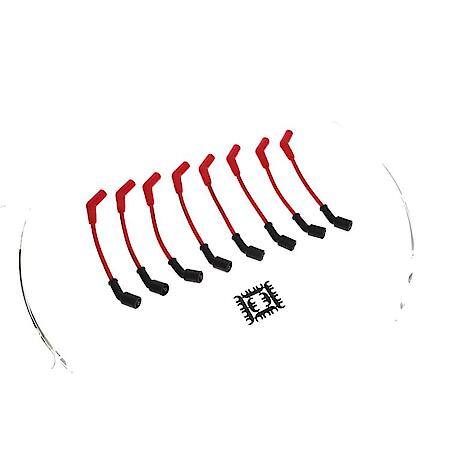 8.5mm Universal LS Red Ignition Wires with 135 Degree Plug Boots