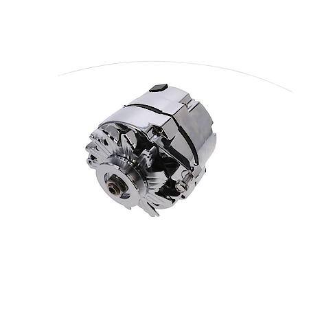 Alternator: 10SI Style 110 Amp with V-Belt Pulley, Chrome
