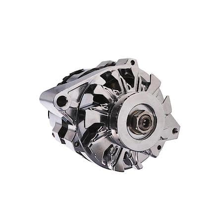 Alternator: CS130 Style 160 Amp with V-Belt Pulley, Chrome