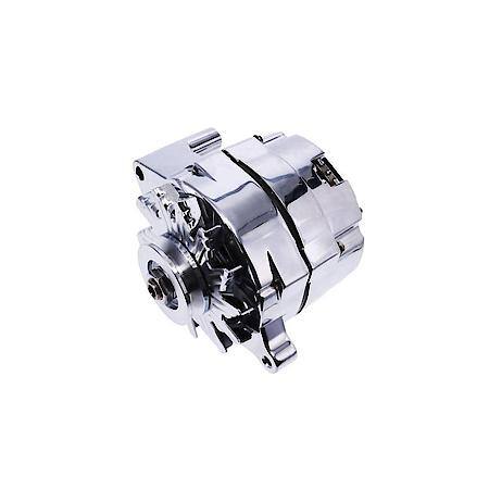 Alternator: 1G Style 110 Amp with V-Belt Pulley, Chrome
