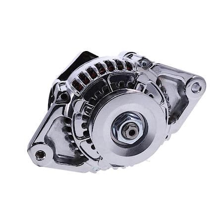 Alternator: 90 Amp with V-Belt Pulley, Chrome