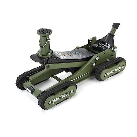 3 Ton Floor Jack: Tank Jack, Max Lift Height 26.5", Dual-Pump Lift System