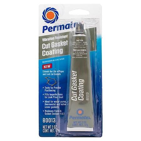 Grey Cut Gasket Coating, High Torque, Vibration-Resistant Silicone Sealant, 2 oz