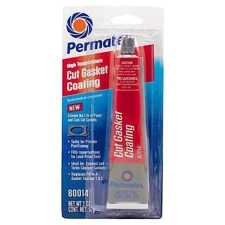 Red Cut Gasket Coating, High Temp, Vibration-Resistant Silicone Sealant, 2 oz