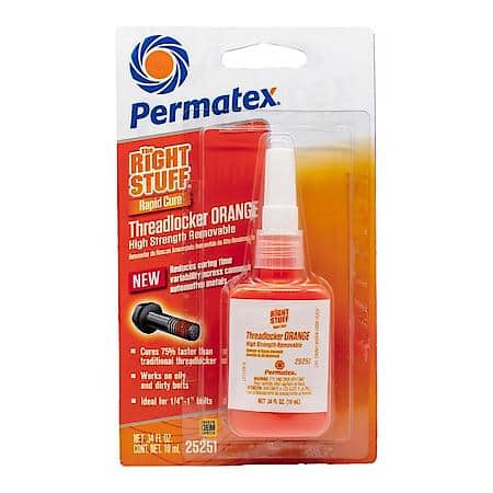The Right StuffáRapid Cure High Strength Removable Threadlocker Orange, 10 ML