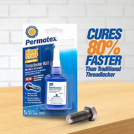 The Right StuffáRapid Cure Medium Strength Threadlocker Blue, 10 ML