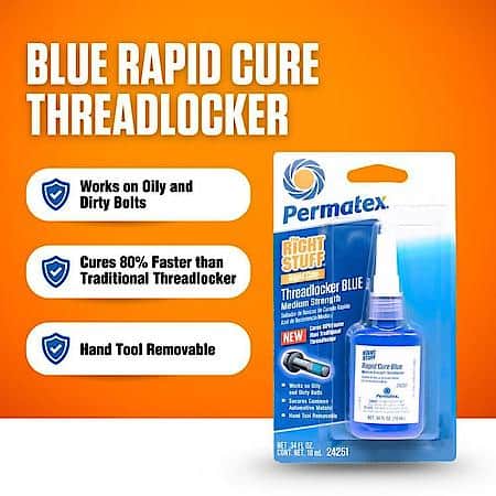 The Right StuffáRapid Cure Medium Strength Threadlocker Blue, 10 ML