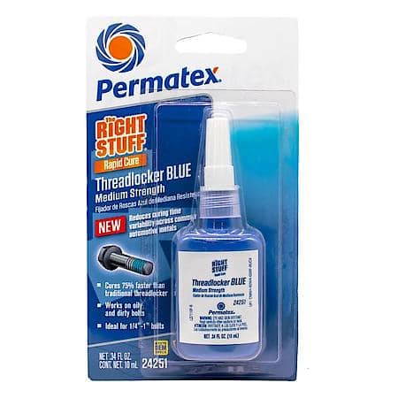 The Right StuffáRapid Cure Medium Strength Threadlocker Blue, 10 ML