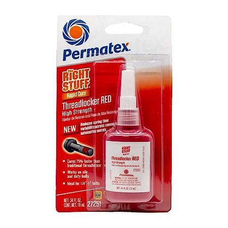 The Right StuffáRapid Cure High Strength Threadlocker Red, 10 ML