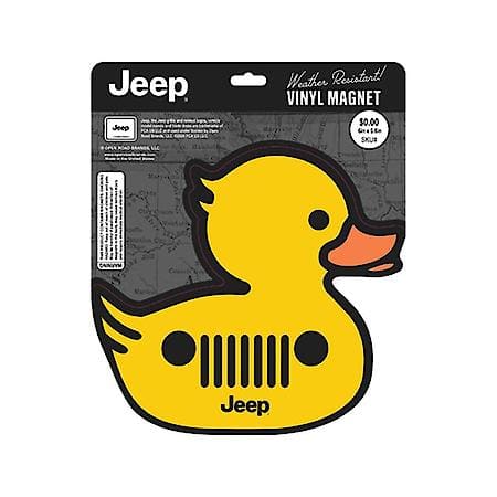 Die Cut Flat Vinyl Magnet, Jeep Duck