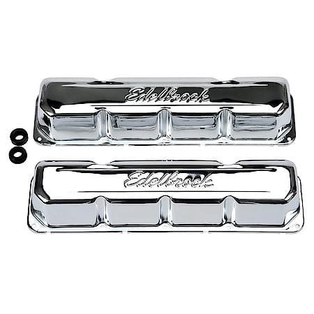 Signature Series Valve Covers: AMC/Jeep 290-401 V8 1967-91, Chrome Steel