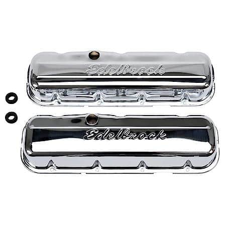 Signature Series Valve Covers: Big Block Chevy 396-502 1965 & Up, Chrome Steel