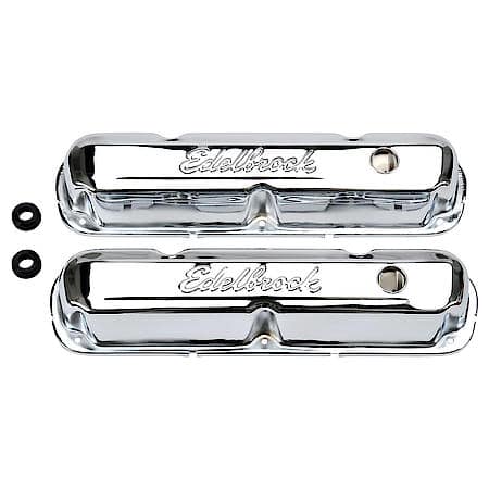 Signature Series Valve Covers: Small Block Chrysler 318-360,65-91, Chrome Steel