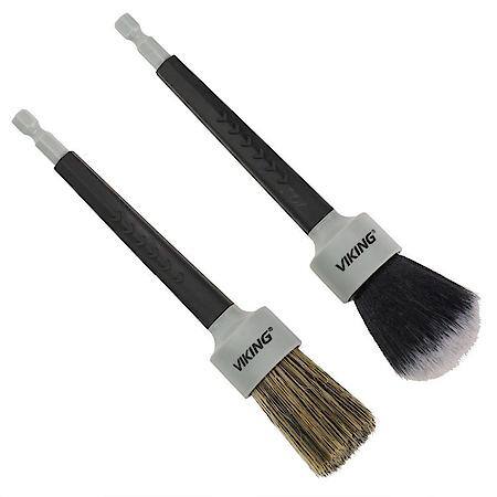 Drill Powered Detail Brushes; Includes 1 Interior and 1 Exterior Brush 2-Pack