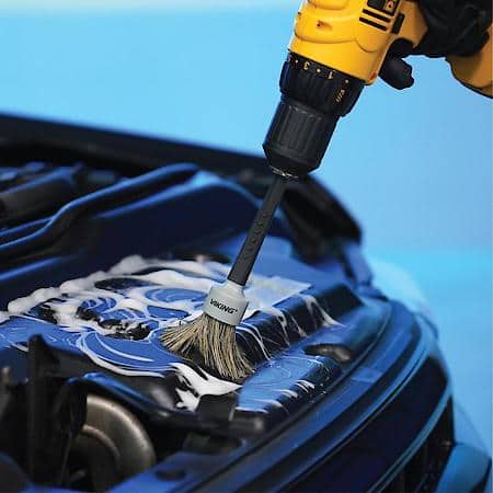 Drill Powered Detail Brushes; Includes 1 Interior and 1 Exterior Brush 2-Pack