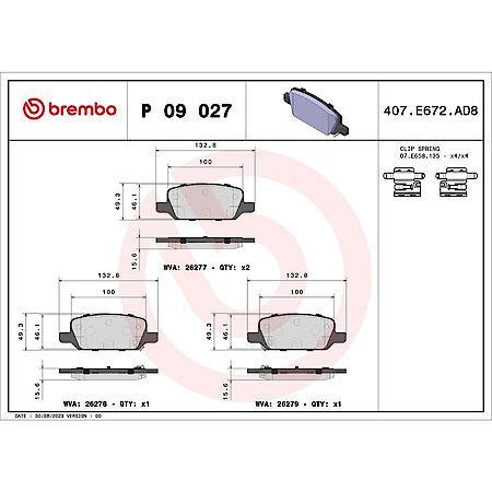 Premium Low-Met OE Equivalent Pad - Rear