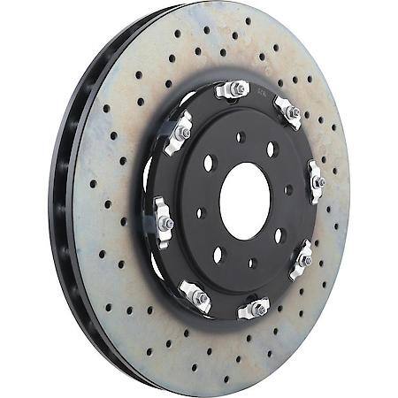 Premium Floating Two Piece UV Coated Vented Drilled And Slotted Brake Rotor