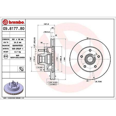 Premium Front Brake Rotor