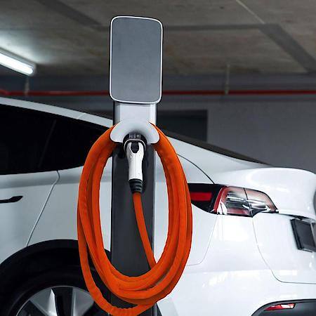 EV Charge Cord Protector, High-Visibility, Protects Wiring, Resists Chemicals