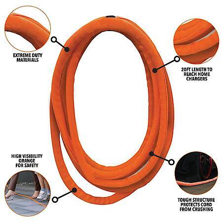 EV Charge Cord Protector, High-Visibility, Protects Wiring, Resists Chemicals