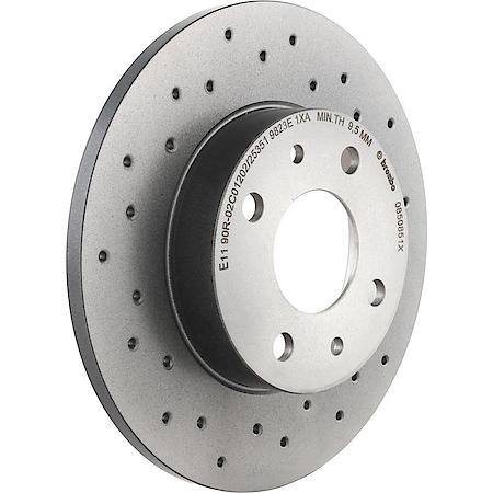 Premium UV Coated Rear Xtra Cross Drilled Brake Rotor