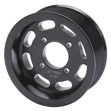 Competition Supercharger Pulley 4.125 In. 10-Rib Black Anodized