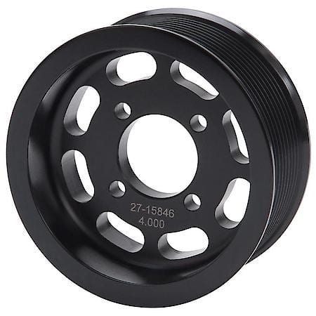 Competition Supercharger Pulley 4.000 In. 10-Rib Black Anodized