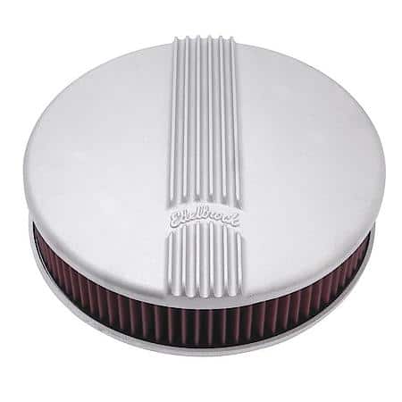 Classic Series Satin Round Cast Air Cleaner For Single 4-Bbl Carb - 3" Element