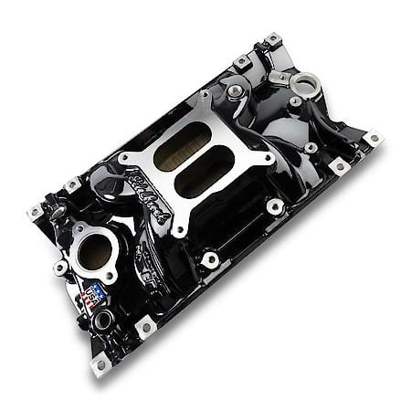 Perf EPS Manifold for Small-Block Chevy Vortec, Black Plasma Finish