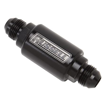 Fuel Filter Black Anodized Finish, Billet Aluminum,3" long by 1-1/4" in diameter