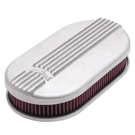 Classic Series Satin Small Oval Cast Air Cleaner For Single 4-Bbl Carb