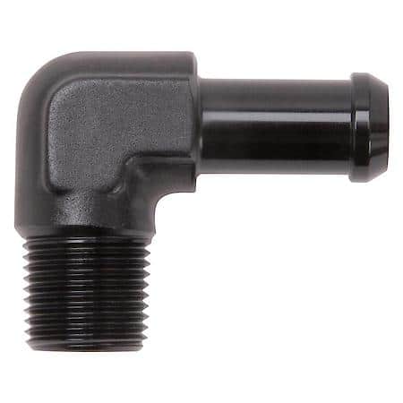 Heater Hose End Fitting - 90 Deg with 3/8" NPT and 1/2" Barb