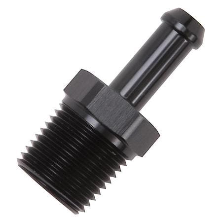 Heater Hose End Fitting - Straight with 1/2" NPT and 3/8" Barb.