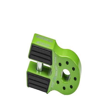 Winch Shackle: Fits 3/4" Clevis Hook, 16K LBS Load Capacity, Anodized, Green, Billet Aluminum