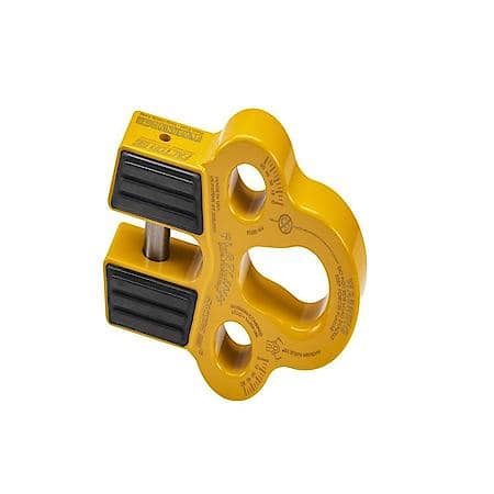 Winch Shackle: Fits 3/8" Dia. Steel Cables/Synthetic Winch Ropes, 16000Lb Load, Yellow, Aluminum