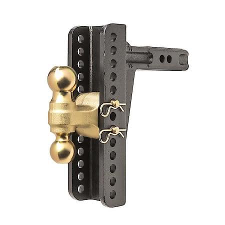 Trailer Hitch Ball Mount: Trailer Hitch Ball Mount, Fits 2" Receiver, Channel Mount, 14000Lb, Steel, Black