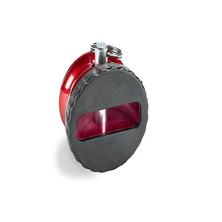 Winch Cable Stop: Fits 7/16 Inch Steel Cable, One Piece Design, Red, Aluminum