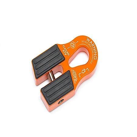 Winch Shackle: Fits 1/2 Inch to 3/4 Inch Shackles/ D-Rings, Powder Coated, Orange, Aluminum