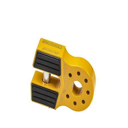 Winch Shackle: Fits 3/4" Clevis Hook, 16K LBS Load Capacity, Anodized, Yellow, Billet Aluminum