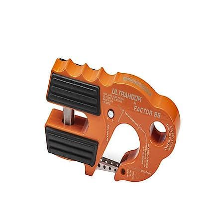 Winch Hook: For Up To 3/8" Dia. Rope Or Cable, 16000Lb, Orange, Aluminum, Single