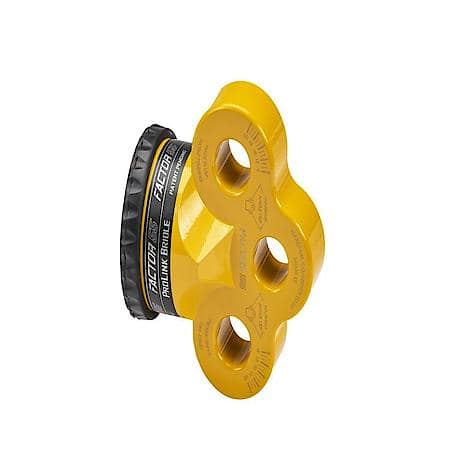 Winch Shackle: Fits 3/4" Diameter Shackles, 16K LBSs, Powder Coated, Yellow, Aluminum, Single