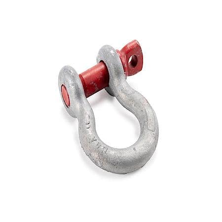 Bumper D-Ring: 7/8 Inch Shackle With 1 Inch Pin, 13000 Pound Weight Rating, Steel, Single