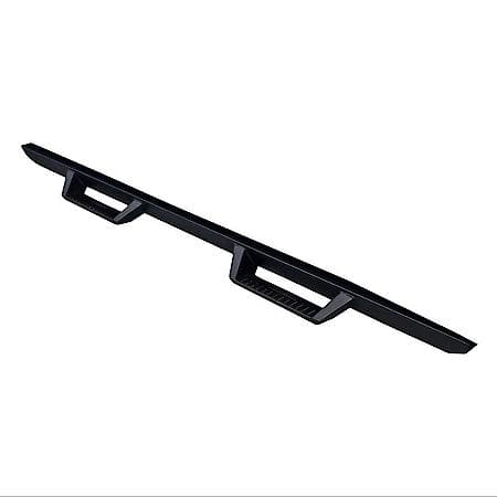 Step Nerf Bar: Square Straight, Powder Coated, Matte Black, Steel, Finished End Caps
