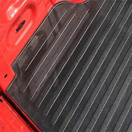 Truck Bed Mat: Direct-Fit, Without Raised Edges, Black, Rubber, Without Tailgate Liner/Mat