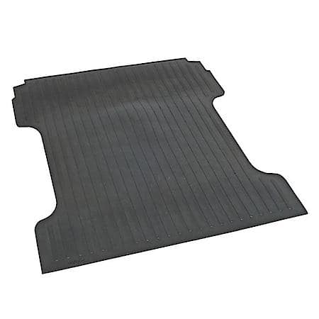 Truck Bed Mat: Direct-Fit, Without Raised Edges, Black, Rubber, Without Tailgate Liner/Mat